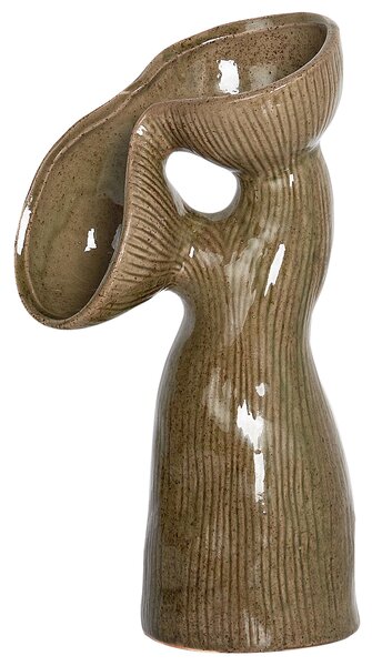 Virágtartó váza CALAMUS Kőcserép 28 cm Zöld