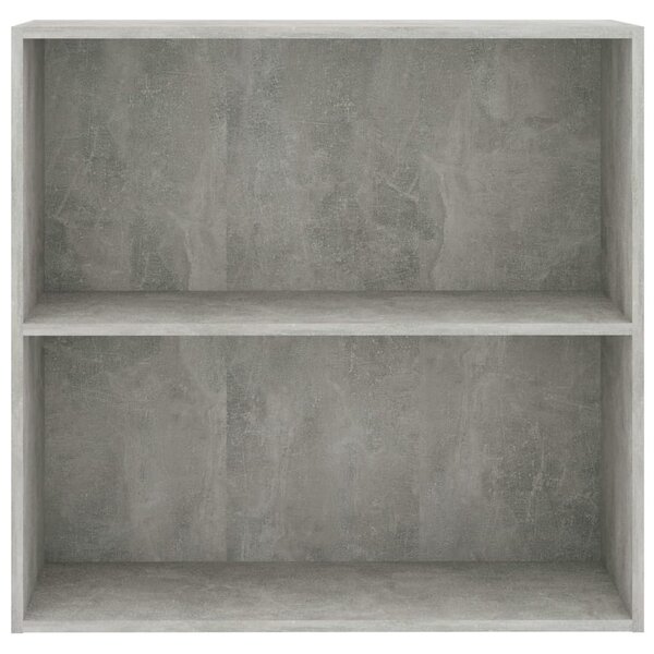2 szintes betonszürke forgácslap könyvszekrény 80x30x76,5 cm