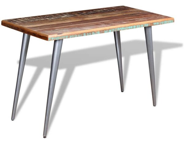 VidaXL Rusztikus Étkezőasztal - Újrahasznosított Fa - 120x60 cm