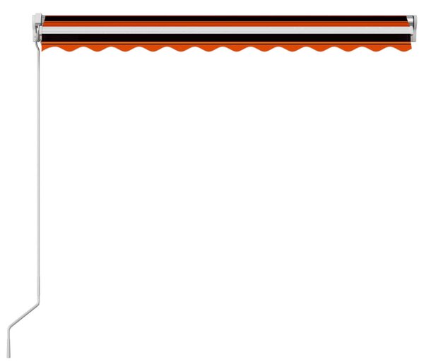Narancssárga és barna kézzel kihúzható napellenző 350 x 250 cm