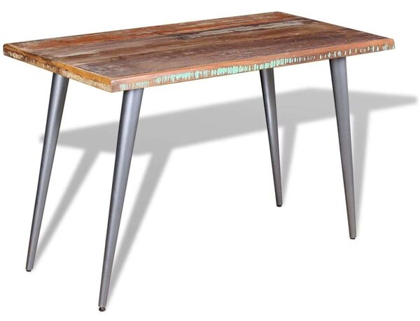 VidaXL Rusztikus Étkezőasztal - Újrahasznosított Fa - 120x60 cm