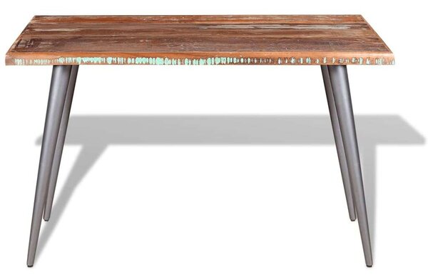 VidaXL Rusztikus Étkezőasztal - Újrahasznosított Fa - 120x60 cm