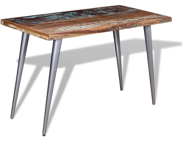 VidaXL Rusztikus Étkezőasztal - Újrahasznosított Fa - 120x60 cm