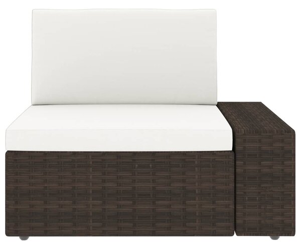 3 személyes barna elemes polyrattan kanapé