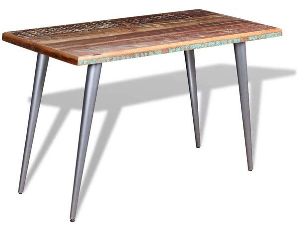 VidaXL Rusztikus Étkezőasztal - Újrahasznosított Fa - 120x60 cm