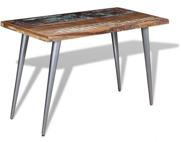 VidaXL Rusztikus Étkezőasztal - Újrahasznosított Fa - 120x60 cm