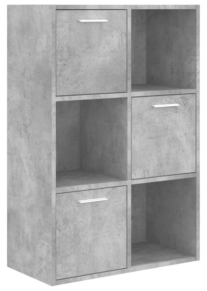 Betonszürke szerelt fa tárolószekrény 60 x 29,5 x 90 cm