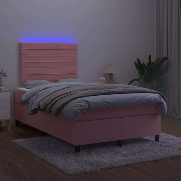 VidaXL LED-es Bársony Ágy - 120x200 cm
