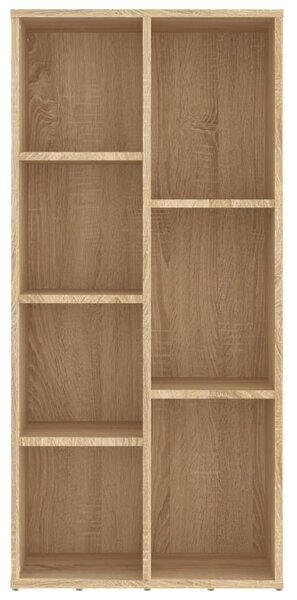 Sonoma tölgy színű szerelt fa könyvszekrény 50x25x106 cm