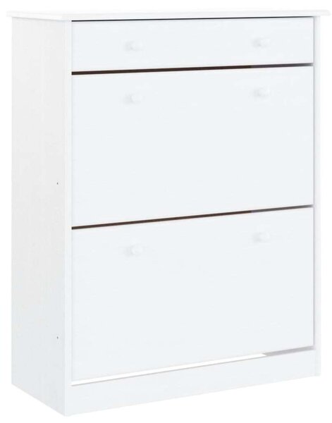 Alta Cipőszekrény - Fenyőfa - Fehér - 77x35x96 cm