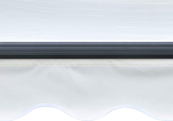 Krémszínű kézzel kihúzható LED-es napellenző 300 x 250 cm