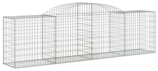VidaXL 20 db íves horganyzott vas gabion kosár 300x50x80/100 cm