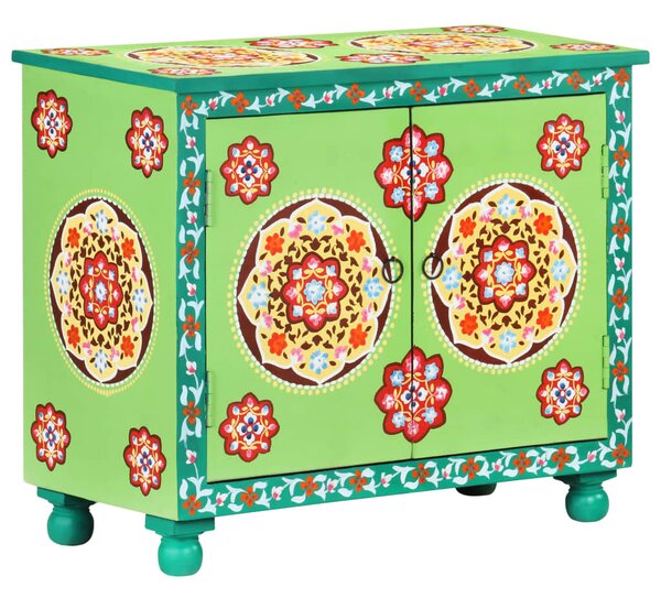 Kézzel festett többszínű tömör mangófa tálaló 70 x 35 x 60 cm