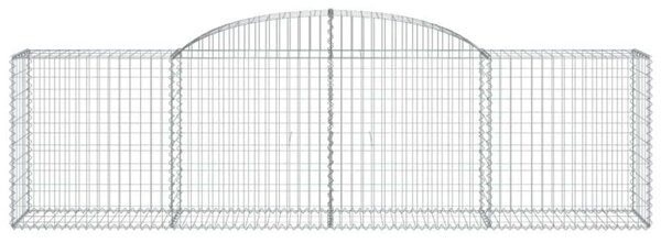 VidaXL 20 db íves horganyzott vas gabion kosár 300x50x80/100 cm