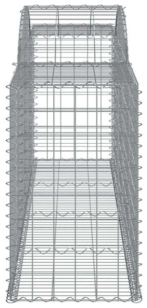 VidaXL 20 db íves horganyzott vas gabion kosár 300x50x80/100 cm