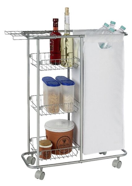 Slim univerzális gurulós polc kosárral, 28 l - Wenko