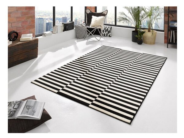 Fekete-krémszínű szőnyeg 120x170 cm Gloria – Hanse Home