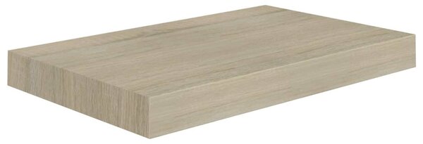 2 db tölgyszínű MDF lebegő fali polc 40 x 23 x 3,8 cm
