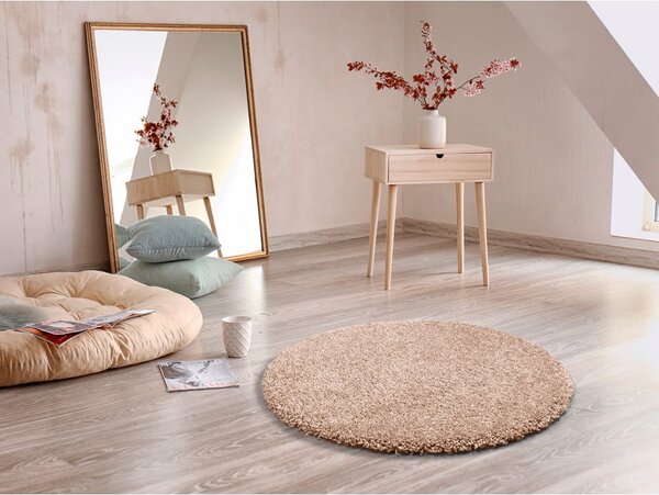 Aqua Liso világosbarna szőnyeg, ⌀ 80 cm - Universal
