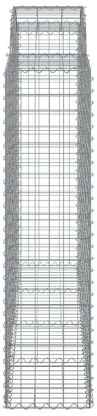 VidaXL 6 db íves horganyzott vas gabion kosár 200x50x160/180 cm