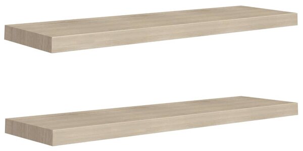 2 db kék MDF lebegő fali polc 90 x 23,5 x 3,8 cm