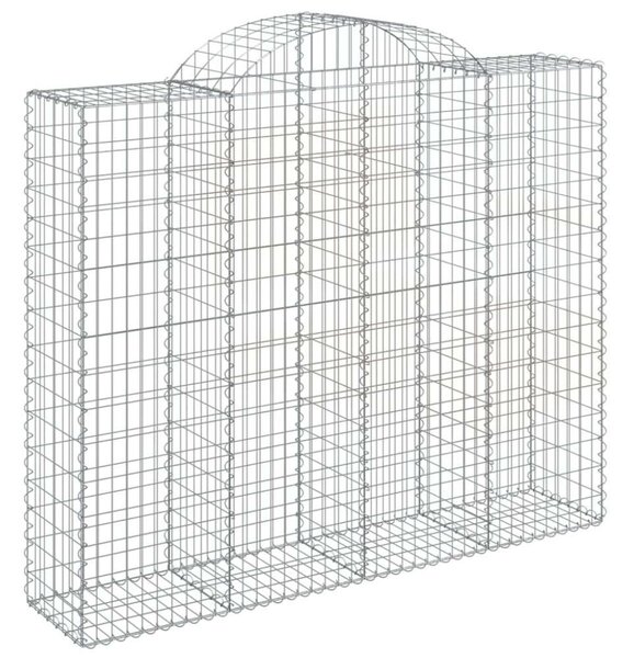 VidaXL 6 db íves horganyzott vas gabion kosár 200x50x160/180 cm