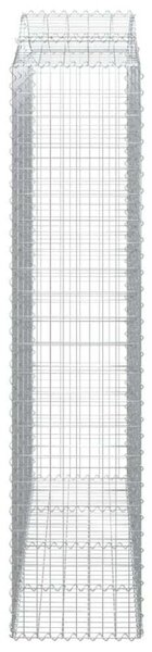 VidaXL íves horganyzott vas gabion kosár 200x50x220/240 cm