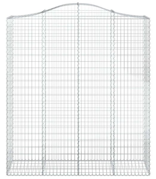 VidaXL íves horganyzott vas gabion kosár 200x50x220/240 cm