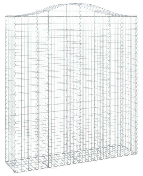 VidaXL íves horganyzott vas gabion kosár 200x50x220/240 cm
