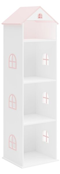 Gyerekpolc Vipsali 140x40x35 cm fehér/rózsaszín [en.casa]