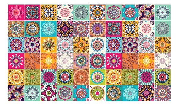 Flow 60 darabos dekormatrica szett padlóra, 10 x 10 cm - Ambiance