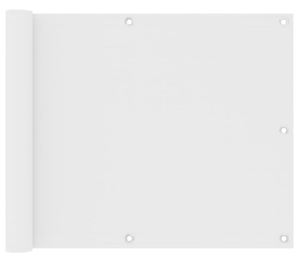 Fehér oxford-szövet erkélyparaván 75 x 400 cm