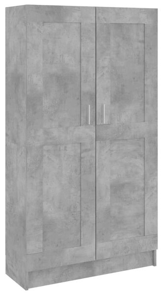 Betonszürke szerelt fa könyvszekrény 82,5 x 30,5 x 150 cm