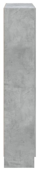 Betonszürke szerelt fa könyvszekrény 82,5 x 30,5 x 150 cm