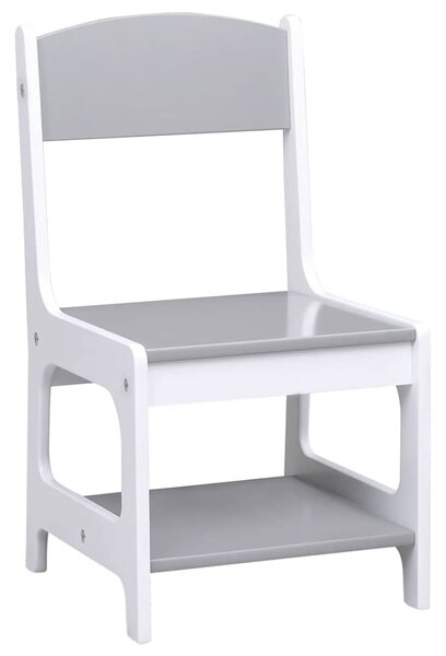 Fehér MDF gyerekasztal két székkel