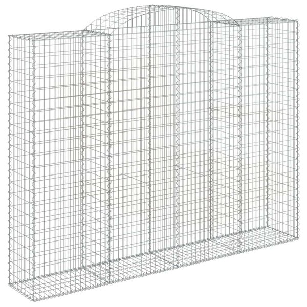 VidaXL 6 db íves horganyzott vas gabion kosár 300x50x220/240 cm