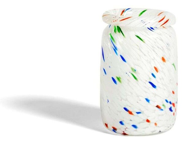HAY - Splash Vase Roll Neck Medium White DotHay - Lampemesteren