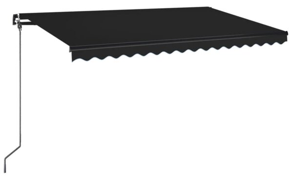 Antracitszürke kézzel kihúzható LED-es napellenző 400 x 350 cm