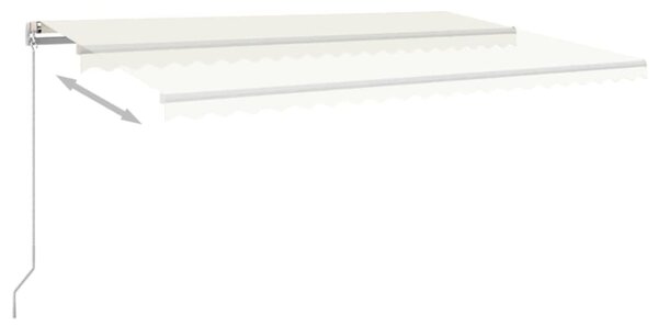 Krémszínű kézzel kihúzható napellenző 500 x 300 cm