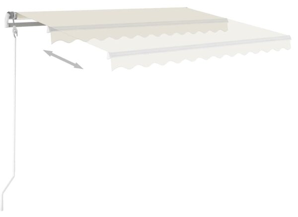Krémszínű kézzel kihúzható napellenző 400 x 350 cm