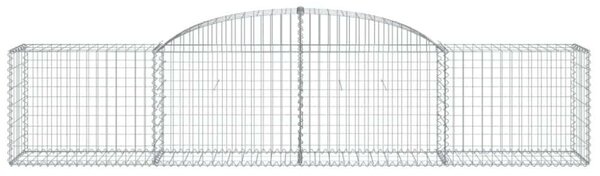 VidaXL 10 db íves horganyzott vas gabion kosár 300x50x60/80 cm