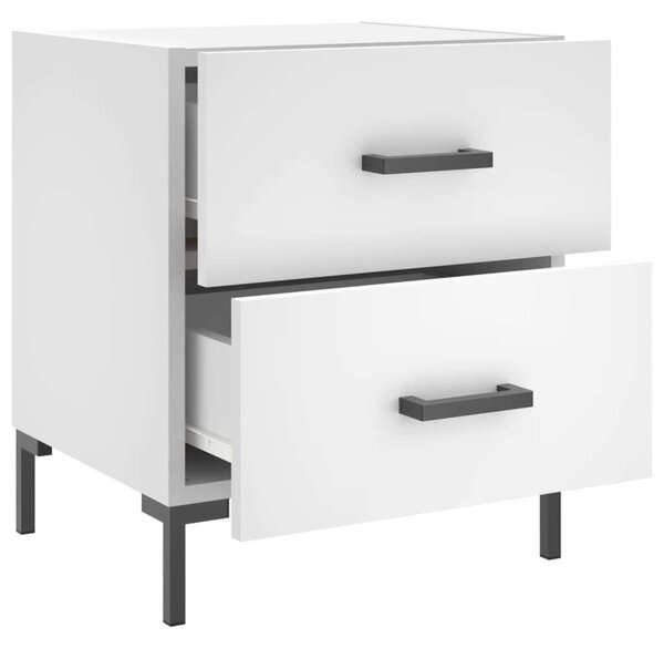 Modern Fehér Éjjeliszekrény Szett - 2 db - 40x35x47,5 cm