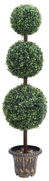 Zöld gömbalakú cserepes műpuszpáng 118 cm