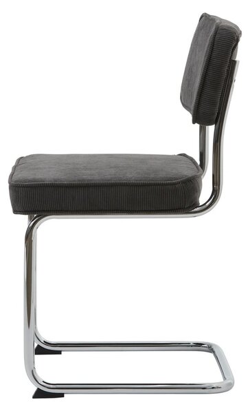 Szürke kordbársony étkezőszék Rupert – Unique Furniture