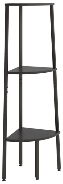 3 szintes fekete sarokpolc 45,5 x 31,5 x 120 cm