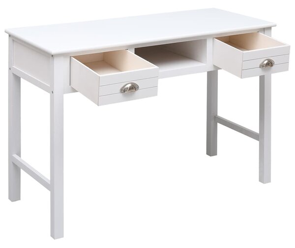 Fehér tömör császárfa íróasztal 108 x 45 x 76 cm
