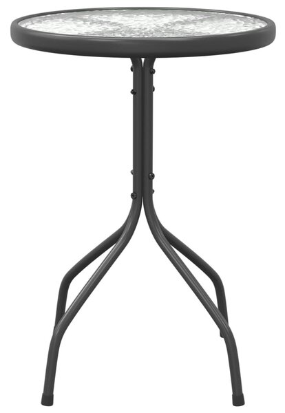 VidaXL antracitszürke acél kerti asztal Ø50 x 71 cm