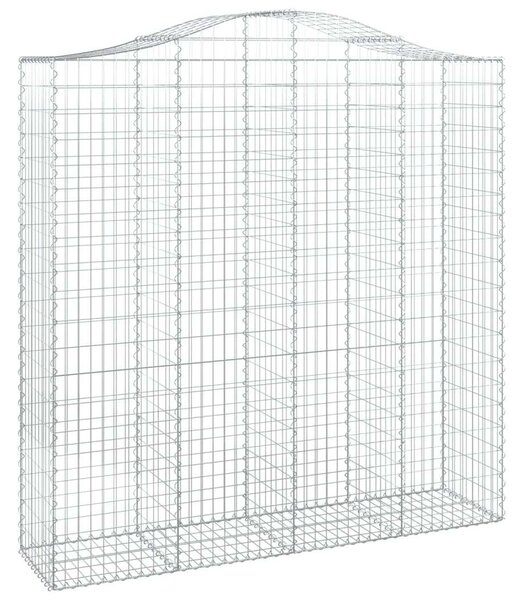 Íves horganyzott vas gabion kosár 200x50x200/220 cm
