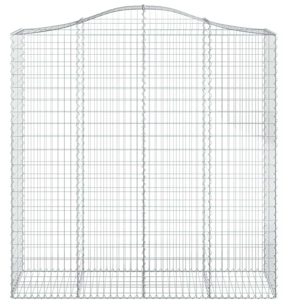 Íves horganyzott vas gabion kosár 200x50x200/220 cm