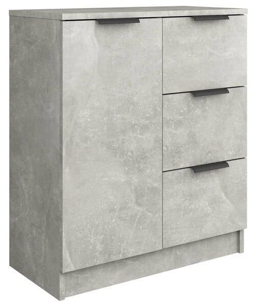 Betonszürke szerelt fa tálalóasztal 60 x 30 x 70 cm